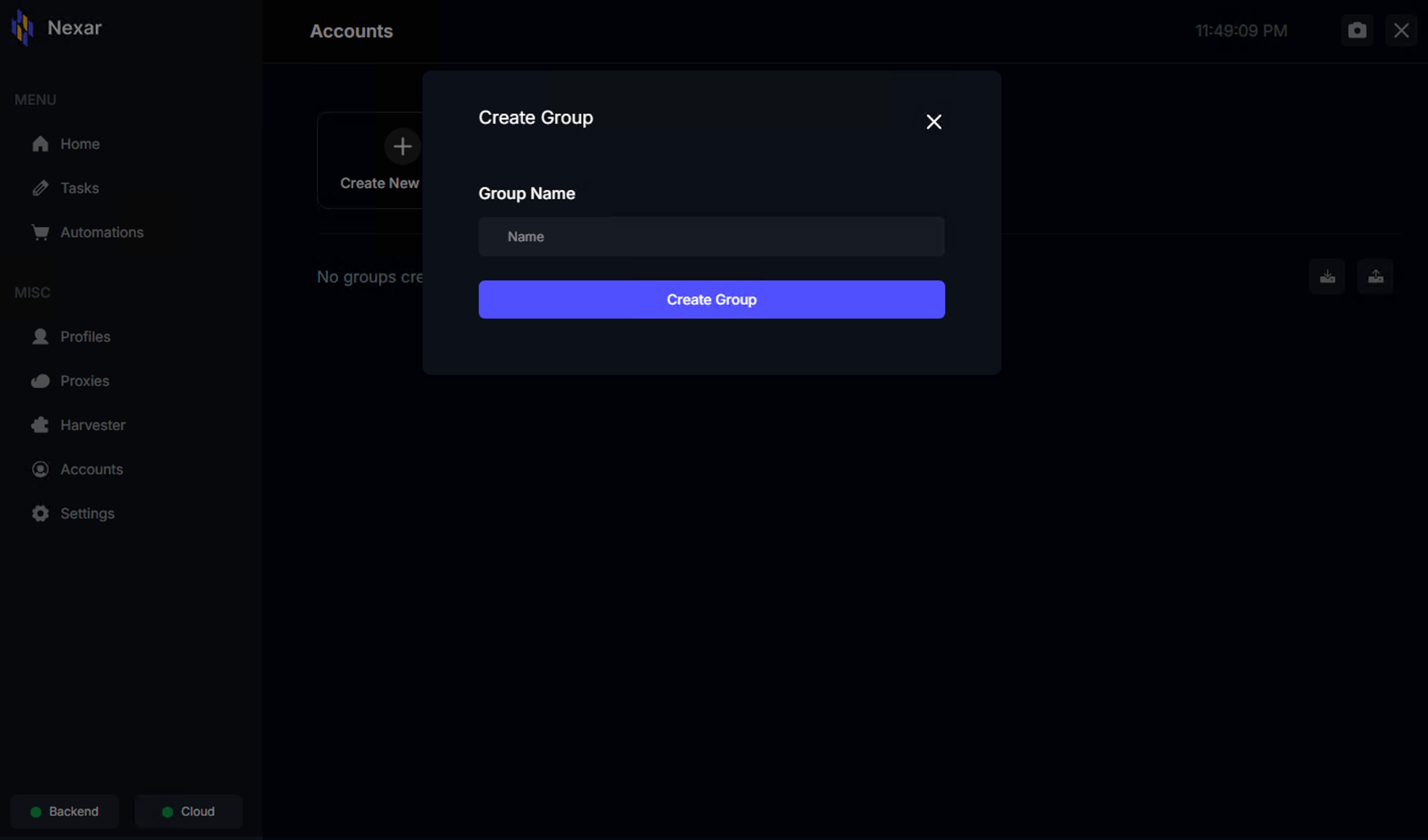 Create Account Group